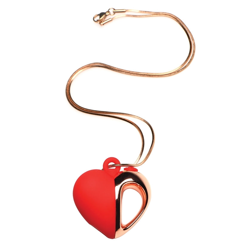 Vibrating Silicone Heart Necklace