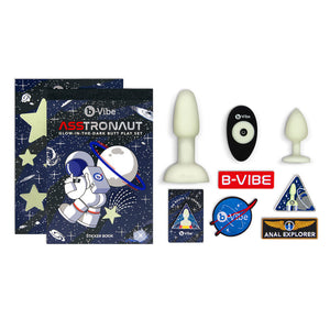 B-Vibe Asstronaut Glow In The Dark Butt Play Set