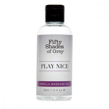 Load image into Gallery viewer, Fifty Shades Of Grey Play Nice Vanilla Massage Oil 90ml