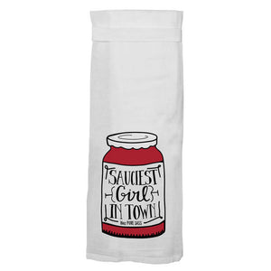 Twisted Wares Sauciest Girl in Town Flour Towel