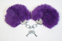 Load image into Gallery viewer, Rabbit Fur Locking Metal Handcuffs