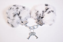 Load image into Gallery viewer, Rabbit Fur Locking Metal Handcuffs