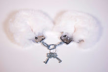 Load image into Gallery viewer, Rabbit Fur Locking Metal Handcuffs