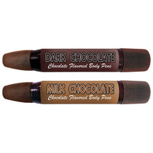 Load image into Gallery viewer, Play Pens Edible Dark &amp; Milk Chocolate Body Pens (2 Pack)