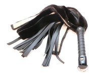 Load image into Gallery viewer, Black Mink and Leather Flogger 24&quot;