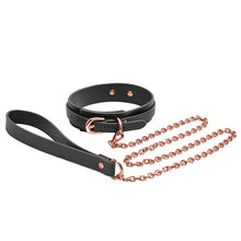 Load image into Gallery viewer, Bondage Couture Collar And Leash-Black