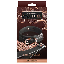 Load image into Gallery viewer, Bondage Couture Collar And Leash-Black