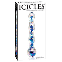 Load image into Gallery viewer, Icicles No.8-Blue Swirl 7&quot;