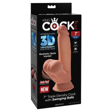 Load image into Gallery viewer, King Cock Plus Triple Density Cock With Swinging Balls