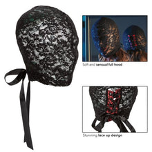 Load image into Gallery viewer, SCANDAL CORSET LACE HOOD-BLACK